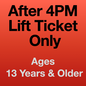 Picture of 4PM Lift Ticket Only (13 Yrs+)